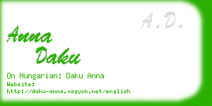 anna daku business card